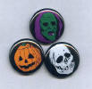 Halloween Three Masks 1" Button Set