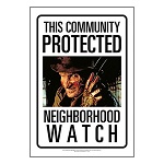 A Nightmare on Elm Street Freddy Krueger Community Watch Tin Sign